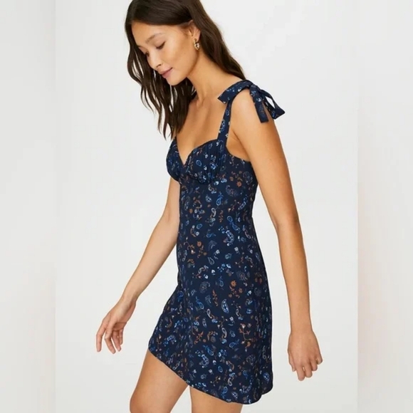 Wilfred Blue Cammy Mini Floral Dress - Picture 1 of 15